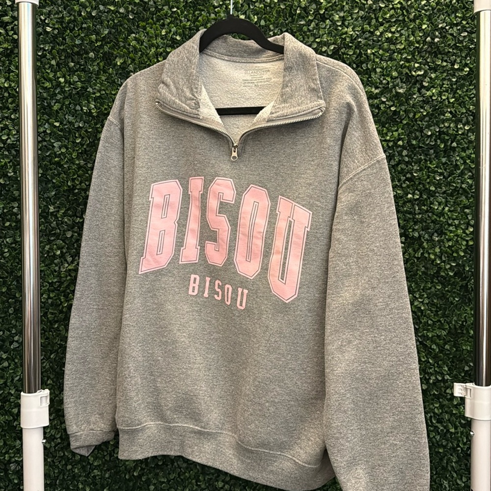 Grey quarter zip up sweatshirt size medium